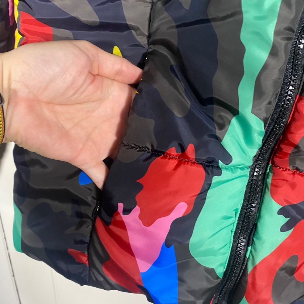 Modx Colorful Camo Puffer Jacket Streetwear Women's Size S - Picture 5 of 16